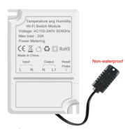 Temperature and Humidity Wi-Fi Switch Module with powering